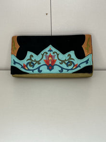  Papillon Floral Embroidered Silk Clutch