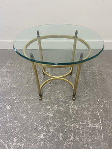  Brass and Glass Side Table