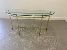  Brass and Glass Sofa Table