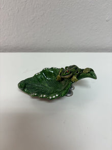  Enamel Leaf Trinket Frog