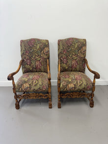  Pair of Tapestry Accent Chairs