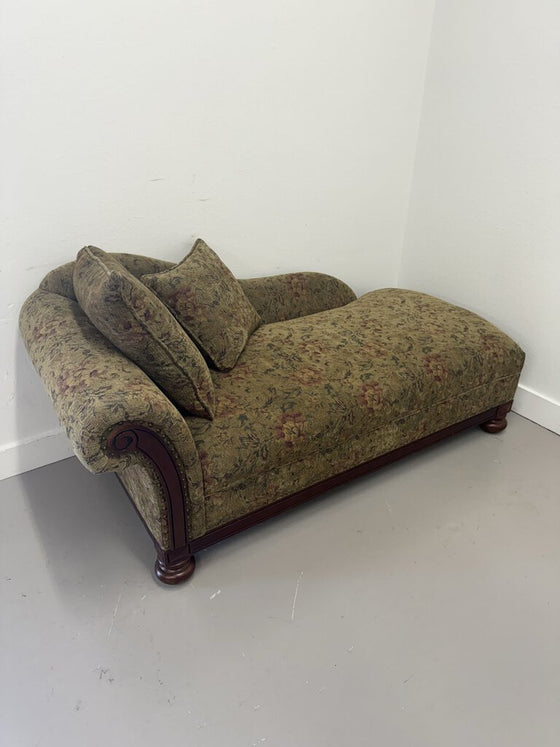 Paisley Fabric Chaise Lounge