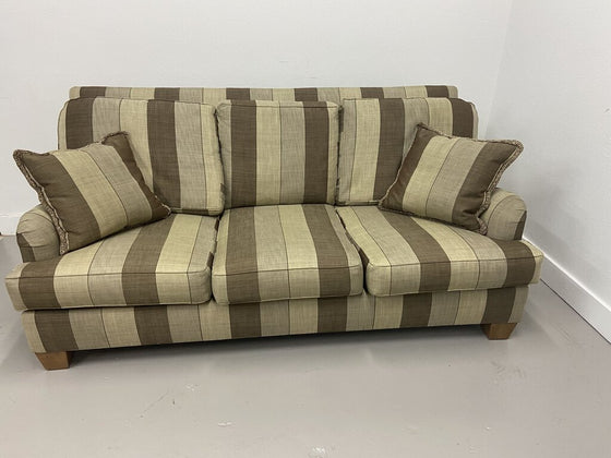 Henredon Striped 3 Cushion Couch