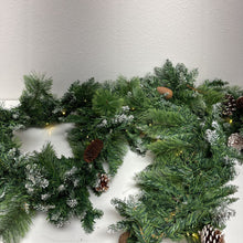  Lighted Pine & Frosted Garland