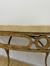 Entry Table, 2 Shelf, Metal Scroll