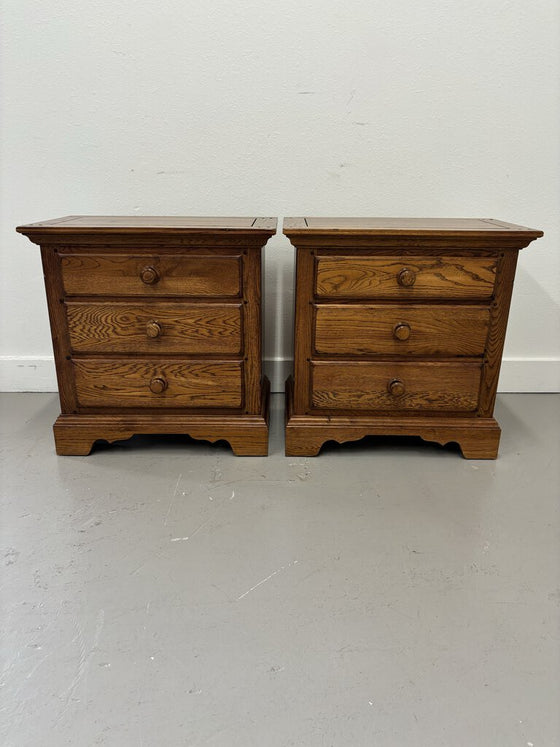 Pair of Mission Style, 3 Drawers