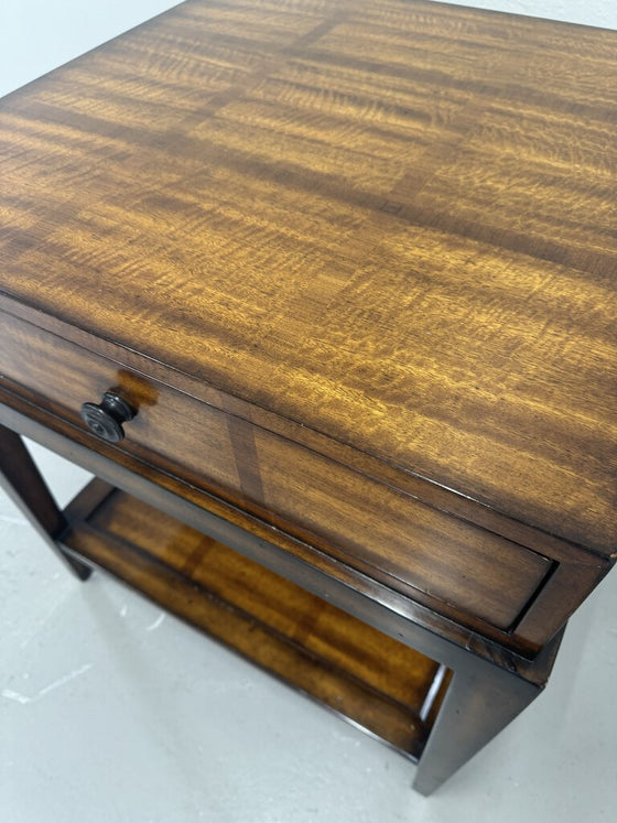 Inlaid Checkered, 1 Shelf, 1 Drawer