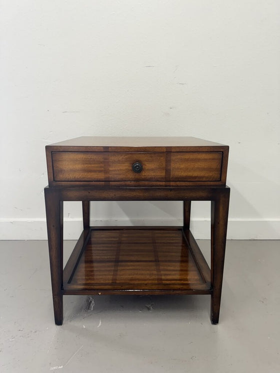 Inlaid Checkered, 1 Shelf, 1 Drawer