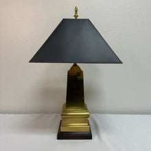  Square Tapered Brass, Black Shade