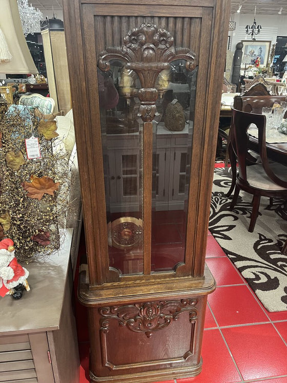 Antique Oak Grandfather Clock