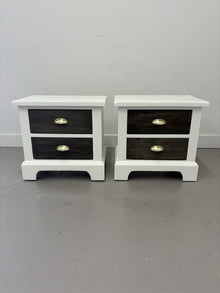  Set of 2 Painted Wood Nightstands