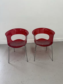  Pair of Italian Acrylic Chairs