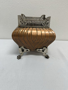  Vintage Brass Planter with Griffin Paws