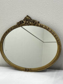  Antique Oval Gold Framed Mirror