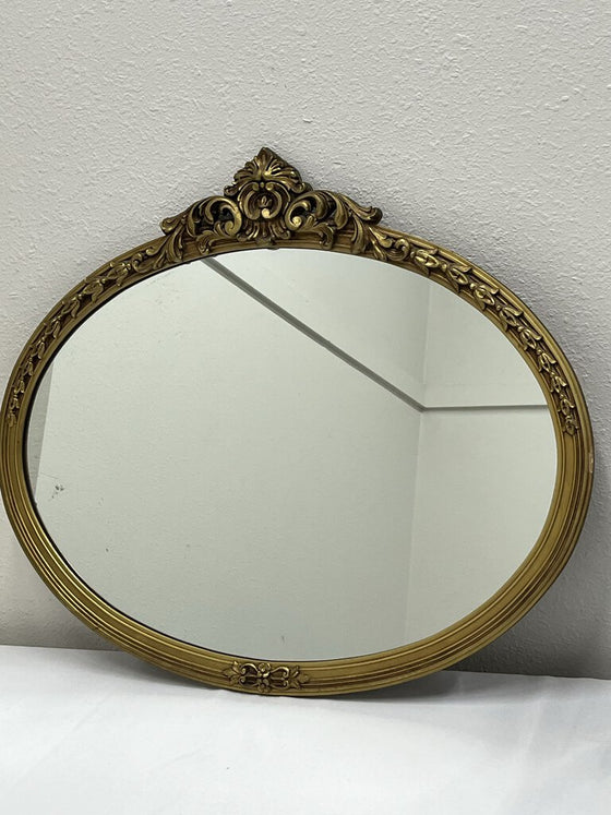 Antique Oval Gold Framed Mirror