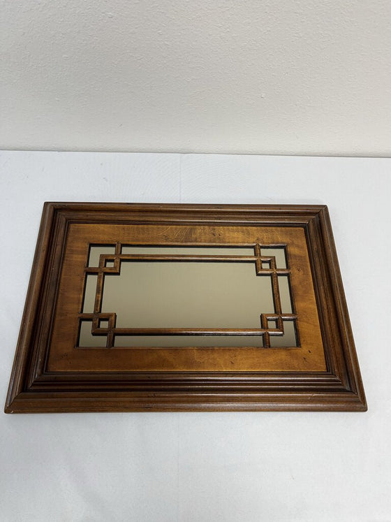 Asian Inspired Cherry Wood Mirror