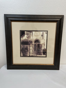  Sepia Toned Iron Gate with Plants Framed Art