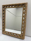 Carved Resin Framed Mirror with Whitewashed Finish