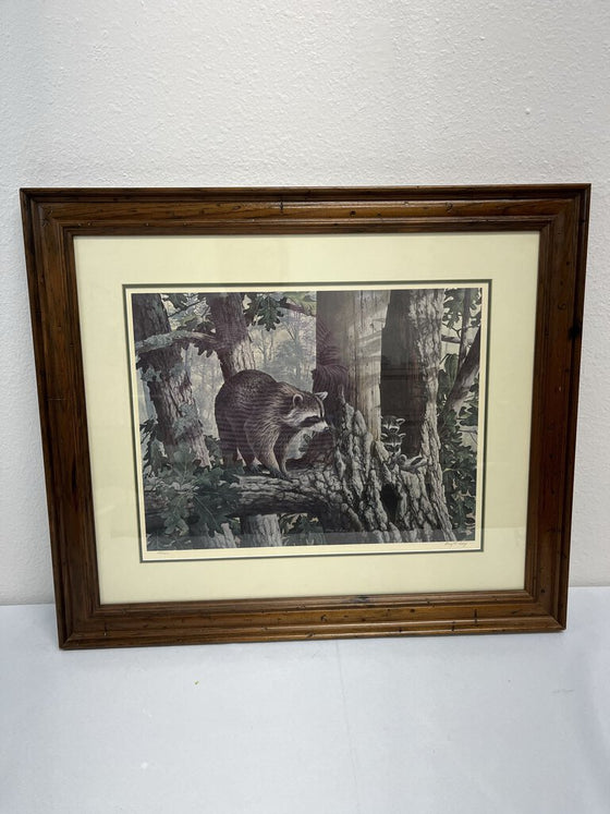 "Racoon Family" Print by Artist Gary R. Lucy