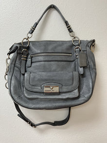  Coach Kristen Hobo in Liquid Gloss(Gray)