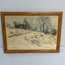  Frederic James Winter Scene Watercolor Print