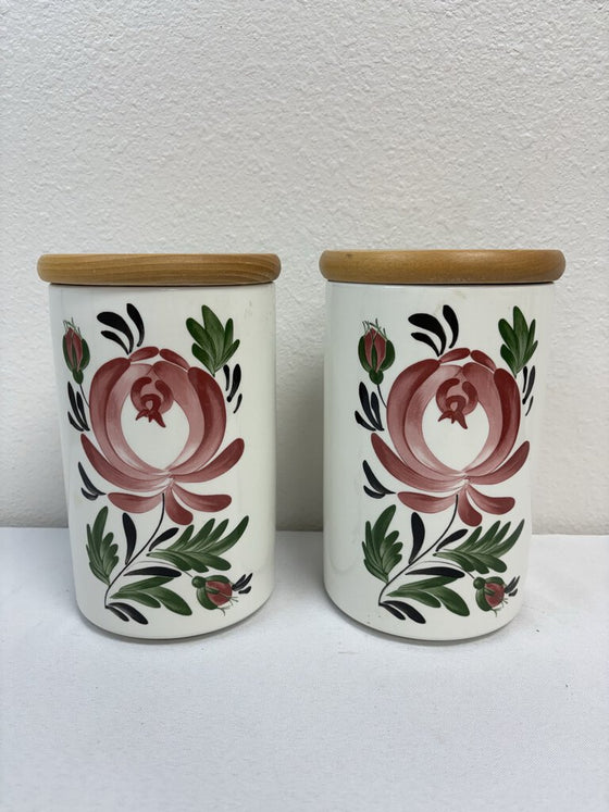 Set of 2 Portmeirion Cannisters