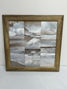  Beach and Sky Mosaic Photo Framed Art