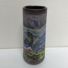  Frosted Glass Drip Painted Vase