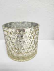  Textured Mercury Glass Candle Holder