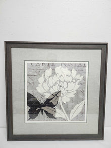  Flower w/ Butterfly Silhouette Reproduction