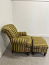 Upholstered Chair & Ottoman