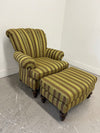 Upholstered Chair & Ottoman
