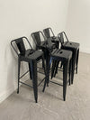 Set of 5 Steel Bar Chairs