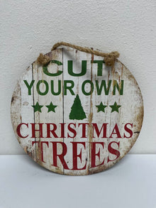  "Cut Your Own X-Mas Trees" Wood Art