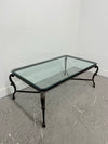 Glass and Iron Coffee Table