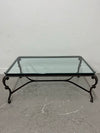 Glass and Iron Coffee Table