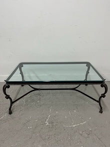  Glass and Iron Coffee Table