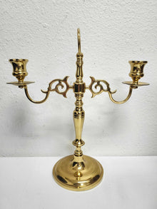  Brass 2-Arm Candelabra