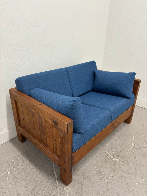 Wood & Upholstered Loveseat