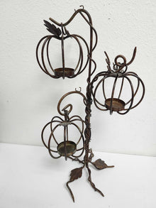  Metal Hanging Pumpkins Tea Light Holder
