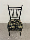 Wooden Ebonized Regency Style Accent Chair