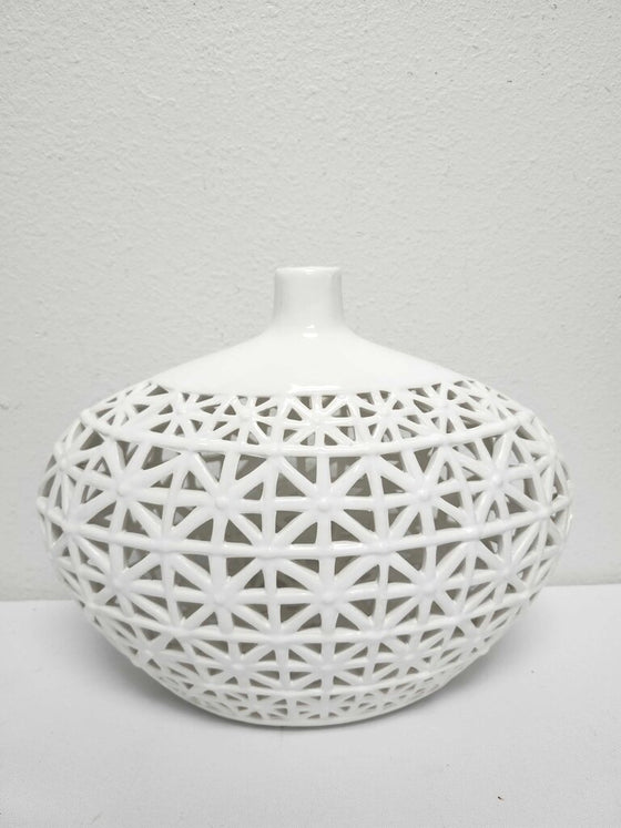 Oblong Vase w/ Cutouts