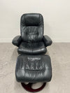 Lane Leather Recliner and Ottoman