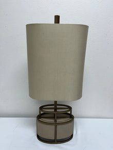  Leather Lamp with Cage Base