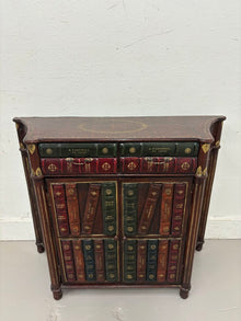  Faux Book Cabinet with Pigskin Top