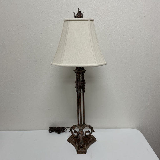 Distressed Metal Lamp