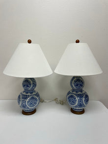  Ralph Lauren Porcelain Double Gourd Set of Lamps