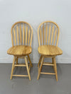 Honey Oak Swivel Bar Chairs