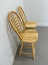 Honey Oak Swivel Bar Chairs