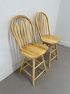Honey Oak Swivel Bar Chairs